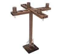 Hamwesh Jeu de Lancer d'anneaux, Jeu de Crochet et d'anneau Interactif en Bois Fait à la Main, Facile à Assembler, Rapide, pour 4 Joueurs avec Crochets en Bois, pour Bar de Fête, Jeux pour Adultes