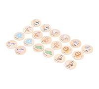 Hamwesh Jeu de Mémoire de Match en Bois, 20 Pcs éducatifs de la Mémoire éducative Correspondant à l'apprentissage du Jeu de Développement (Animal forestier)