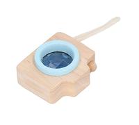Hamwesh Jouet de Caméra en Bois pour les Enfants, Lentille du Prisme de l'effet Oculaire des Abeilles avec Vision du Kaléidoscope pour le Jeu de Simulation (BLUE)