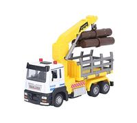 Hamwesh Jouet de Camion Forestier, Corps en Alliage, Roues Stables, Camion de Construction, Véhicule de Transport de Marchandises avec Effets de Musique Légers, Bras de Grue Mobile pour Garçons de 6