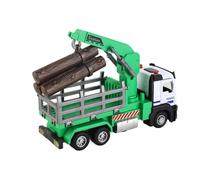 Hamwesh Jouet de Camion Forestier, Corps en Alliage, Roues Stables, Camion de Construction, Véhicule de Transport de Marchandises avec Effets de Musique Légers, Bras de Grue Mobile pour Garçons de 6