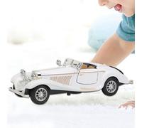 Hamwesh Jouet Modèle de Voiture Antique pour Enfants, Véhicule en Alliage Amovible avec Musique Légère, Jeu Facile et Pratique, pour Anniversaire, Noël, Nouvel an (White)