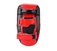 Hamwesh Kick Pad, épaissir Le Cuir PU Taekwondo Kick Pad, Bouclier d'arts Martiaux avec Crochet et Boucle Réglables pour l'entraînement de karaté MMA Muay Thai (Noir Rouge)