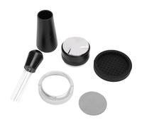 Hamwesh Kit d'Accessoires pour Machine à café, Distributeur de Doseur à Double Tête, Base en Silicone, écran de Rondelle, Anneaux de Dosage, Ensemble de Doseur de café, Outils de Barista avec les