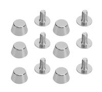 Hamwesh Kit de Clous à Pointes, 20 Ensembles de Goujons à Pointes Punk en Forme de Seau en Alliage d'Argent de 8 Mm Kit de Rivets à avec Rivets et Écrous pour Vêtements Chaussures Artisanat du Cuir