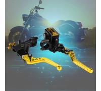 Hamwesh Kit de Leviers de Frein et D'embrayage Universels pour Moto 7/8" pour Maître-cylindre, Kit de Leviers de Frein et D'embrayage en Aluminium CNC pour la Plupart des Motos, Base de Rétroviseur