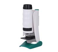 Hamwesh Kit de Microscope pour Enfants, Microscope Optique Haute Définition à Grossissement 250X, Jouet Scientifique éducatif avec 12 Diapositives d'échantillons pour Les Activités d'apprentissage