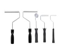 Hamwesh Kit D'outils de Rouleau en Fibre de Verre, 5 Pièces, Tête en Aluminium, Rouleau de Plastification à Bulles avec Poignée Ergonomique, à Bulles pour Projets Composites en