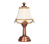 Hamwesh Lampe de Table pour Maison de Poupée, Lampe de Bureau Miniature Portable à Piles avec Bouton Marche/arrêt, Hauteur Totale 6 Cm, éclairage à Piles à l'échelle 1/12 pour Décoration de Maison