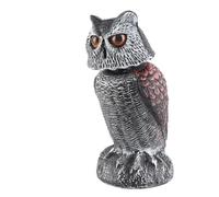 Hamwesh Le Leurre de Hibou pour Jardin, Dissuasion en Plastique en Plastique Réaliste avec Une Tête Rotative pour Les Oiseaux Extérieurs et la Lutte Antiparasitaire