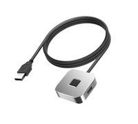 Hamwesh Lecteur d' Digitales USB, Scanner Biométrique à Correspondance Rapide avec Prise en Charge Hello pour PC et Ordinateur Portable (Silver)