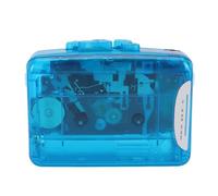 Hamwesh Lecteur de Cassettes, Enregistrement Rétro Transparent à 1 Touche, Avance Rapide, Lecteur de Cassettes Portable, Magnétophone avec Radio FM Double Alimentation et Prise Jack 3,5 Mm pour la