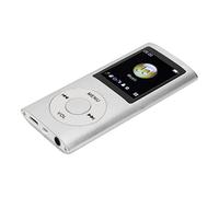 Hamwesh Lecteur MP3, Son sans Perte 64G, Lecteur Audio Numérique, de Musique Portable avec écouteurs pour Enfants, Arrêt du Sommeil (Silver)