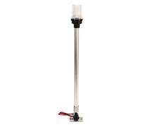 Hamwesh LED Pliant Down Boat Stern Light, 360 Degrés de Bateau d'ancrage de Bateau avec 63 Perles LED pour les Bateaux de Ponton de Pêche, Léger de Navigation Imperméable en Acier Inoxydable à