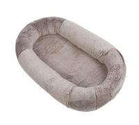 Hamwesh Lit pour Chien Humain, Design Ergonomique Grand Espace avec Bords Surélevés et Mousse Ondulée épaisse pour Le Soutien, Lit Pouf de Taille Humaine avec Fond Antidérapant et Housse Amovible