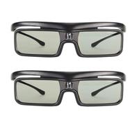 Hamwesh Lot de 2 Lunettes 3D DLP Link Rechargeables, Batterie 40 Heures, Obturateur Actif, Lunettes 3D pour LTV-2500 3000 Pro 3500 Pro, Haute Transmission, Taux de Rafraîchissement de 144 Hz, de