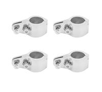 Hamwesh Lot de 4 Glissières à Mâchoire Supérieure Bimini en Acier Inoxydable 316 Robuste de qualité Marine pour Tube Rond de 2,5 Cm avec Charnière à œil Externe, Matériel de Montage sur Rail pour