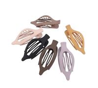Hamwesh Lot de 6 Pinces à Cheveux Plates Ultra Fines pour Serrer la Tête, Forte Tenue, Multi-dents, Pinces à Cheveux à Bec de Canard avec Finition Mate en Polycarbonate pour les Types de (à