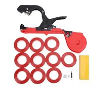 Hamwesh Machine à Lier Les Plantes, Outil de Ligature Léger pour Plantes avec 10000 Agrafes et 10 Rouleaux de Ruban, Outil de Ruban de Jardin pour Raisins, Tomates, (Noir et Rouge 10 Rouleaux de
