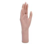 Hamwesh Main de Pratique des Ongles, 10 Pouces en Silicone Souple, Pliable, Réaliste, Robuste, Réutilisable, Modèle de Main Féminine, Présentoir de Bijoux avec Support Amovible pour Bijoux de Nail