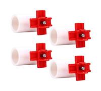 Hamwesh Mamelons d'eau de Poulet, Kit d'Abreuvoir de Volaille Automatique à Montage Latéral Horizontal étanche, Abreuvoir Automatique de Poulet avec 10 Raccords en T, Joints 'étanchéité pour