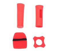 Hamwesh Manchon de Poignée de Microphone sans Fil en Silicone, Housse de Protection Anti-chute avec Pare-brise et Anneau Antidérapant pour Scène de karaoké à Domicile KTV (rouge)