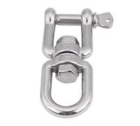 Hamwesh Manille Pivotante à Finition Brillante pour les Amateurs de Bricolage et les Projets D'artisanat Dispositif à Manille à Pression en Acier Inoxydable 304 pour L'amélioration de L' (10mm)