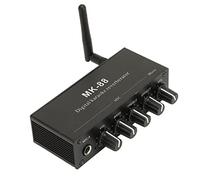 Hamwesh Mélangeur de karaoké, Double Entrées Micro, Système Numérique Portable, Mélangeur de karaoké avec Boîtier Métallique Bluetooth 5.0 pour, Divertissement de Fête à Domicile