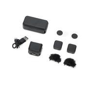 Hamwesh Microphone sans Fil, Transmission 50 M, Système de Microphone sans Fil Double Audio 32 KHz 24 Bits, pour Parler avec Fixation Magnétique, Batterie 5H pour Vlogging