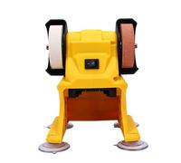 Hamwesh Mini Meuleuse D'établi sans Fil à Double Meules, 5500RPM | Polisseuse d\'établi Portable, roues grossières et fines, 4 ventouses, pour batterie , affûtage des couteaux et élimination