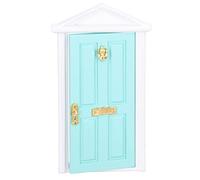 Hamwesh Mini Porte de Fée en Bois pour Mur, Kit de Fée des Dents de Couleur Vive, Détails Vifs, Porte Miniature en Bois de Bouleau Lisse pour Maison de Poupée 1:12, Cadeaux avec Accessoires (Vert