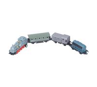 Hamwesh Mini Toy, 4PCS ALLIAL Dicast Track Back Steam Model Ensembles, Simulation Steam Toys avec MATÉRICAL Alliage Durable pour Les GARDES Fires DE Champs FAVAURE (Blue)