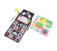 Hamwesh Miroir pour bébé, Papier froissé en Polyester Doux et Sûr, Miroir Pliable à Contraste élevé pour Le Ventre, Jouet pour bébé avec Livre illustré pour Le Développement Cognitif des Nouveau-nés