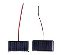 Hamwesh Module de Panneau Solaire en Polysilicium à Taux de Conversion élevé avec un Excellent Effet de Faible luminosité, 2 Modules de Microcellules Solaires 68x36 Mm 5 V 0,3 W Adaptés aux Feux de