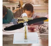 Hamwesh Moteur à Stirling à Air Chaud, Modèle de Moteur Stirling de 3700 TR/Min avec Lampe d'alcool pour l'enseignement de l'expérience Scientifique, 'Apprentissage de la Physique et la