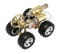 Hamwesh Moteur Stirling, Modèle de Voiture Stirling pré-assemblé alimenté à l'air Chaud, Kit de Modèle de Voiture Physique éducatif Précoce avec Fente en Alliage de Zinc, Lampe à Alcool Fixe pour