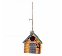 Hamwesh Niche à Oiseaux Suspendue Peinte à la Main, Imperméable et | Nichoir en bois avec corde, pour petits oiseaux, colibris, oiseaux bleus, moineaux, décoration de jardin, Patio, cour,