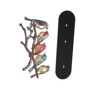 Hamwesh Oiseaux Tachés sur Branche, Ornement de Bureau coloré Plat Double Face avec Un Matériau Durable en Acrylique pour Affichage de Table (5 Oiseaux)