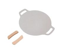 Hamwesh Pan de Gril, Revêtement Antiadhésif à Double Poignée Faute de Hêtre Chauffant avec une Plaque de Gril Barbecue pour le Poêle Supérieur à l'intérieur (34 cm / 13,4 pouces)