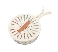 Hamwesh Panier à Légumes, Poignée Pliable, Passoire à Fruits à Double Couche, Essoreuse à Salade avec Couvercle, Bouton de Fermeture Facile à Ouvrir pour Pâtes, Spaghetti, Baies, Salades, (BROWN)