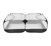 Hamwesh Parc à Poules, Parc Pliable et Portable pour Animaux de Grande Taille, Enclos pour Petits Animaux avec Parois en Respirante pour Chiots, Lapins, Utilisation en Extérieur (Black)
