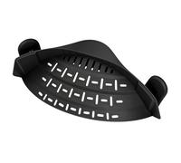 Hamwesh Passoire à Clipser, Passoire à Pâtes en Silicone Résistante à la Chaleur, à Pot avec Double Pince pour Nouilles Spaghetti, Bœuf haché, Poisson, Légumes, Fruits (BLACK)