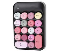 Hamwesh Pavé Numérique, pavé Numérique sans Fil 2,4 GHz à 18 Touches, Saisie Silencieuse, Autonomie de 12 Mois, avec Récepteur USB pour Ordinateur Portable, Ordinateur de Bureau, comptabilité (Black)