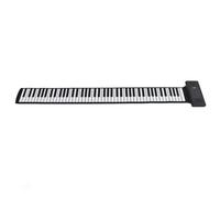 Hamwesh Piano Enroulable 88 Touches, Clavier de Piano Numérique Portable Pliable et Rechargeable avec Haut-parleurs Intégrés, écran LED, 128 Tonalités, 128 Rythmes, 14 Morceaux de Démonstration et