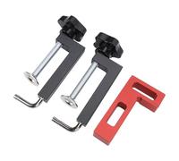 Hamwesh Pince d'Angle à Angle Droit de 90 Degrés pour le Travail du Bois, carré de Positionnement en Alliage d'aluminium avec 2 Pinces, Pince Rapide Réglable pour l'assemblage de Tiroirs de Cadre