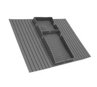 Hamwesh Plateau d'accoudoir de canapé, Porte-gobelet de canapé en Silicone Souple Antidérapant, avec Organisateur de Collations de Téléphone télécommandé pour Le café (Grey)