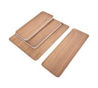 Hamwesh Plateau de Service en Bois, Plateau Rectangulaire Léger Antidérapant en Mélamine avec Finition Polie pour Le Petit Déjeuner au Lit, Table Basse, Design Moderne