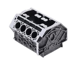 Hamwesh Porte-cartes de Visite, Modèle de Moteur Mini V8, Porte-stylo Compact et Portable de Grande capacité, Support de Carte de Visite avec Matériau en Résine pour Hommes, Bureau, Maison, Salons de