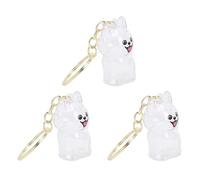 Hamwesh Porte-Clés en Poils de Chien, 3 Pièces, Bouteille Transparente Portable avec Couvercle à Pression sécurisé, Porte-Clés Commémoratif en Poils de Chien, Collecteur de de avec Préservation des