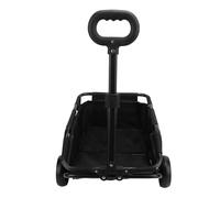 Hamwesh Poussette pour Animaux de Compagnie, Poussette Pliante Spacieuse et Bien Ventilée pour Chien en Acier au Carbone Oxford Tissu pour Chat avec Sac de Rangement de Ceinture de sécurité pour